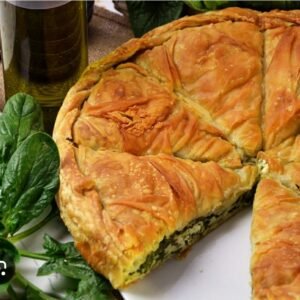 Spanakopita with Feta (Round)  6 trays 1.6kg/6pcs x 267g/tray